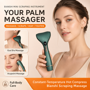 Gran oferta, dispositivo eléctrico Sha Gua, máquina de masaje Facial, herramientas, masajeador Facial corporal para Estiramiento Facial, rodillo, masaje, hinchazón de ojos - Product Image 2