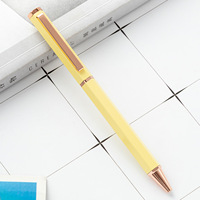 Bolígrafos de Metal de Lujo con Punta de Bola Hexagonal, Color Caramelo, Caja con Logotipo Personalizado, Ancho de Escritura de 0.7 mm, Bolígrafo de Regalo para Oficina, Negocios y Marketing