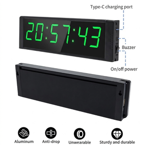 YIZHI Chronomètre numérique de compte à rebours pour les jeux populaires sur les réseaux sociaux, avec défi de deviner la heure et contrôle par bouton poussoir vert - Product Image 4