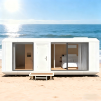 Capsule spatiale Bateau-maison flottant Nouvelle maison mobile Maison flottante préfabriquée en acier pour l'extérieur Petite maison Bateau de luxe