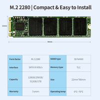 SSD M.2 SATA Grosir 512GB 1TB Hard Disk 2280mm SATA III 6Gb/s Kecepatan Tinggi untuk Laptop Desktop OEM