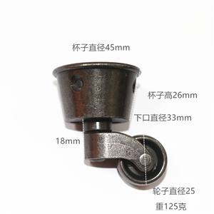 Edelstahl-Zinklegierung Antike Möbelrollen Runde Becherrollen Möbel-Sofa-Rollen - Product Image 5