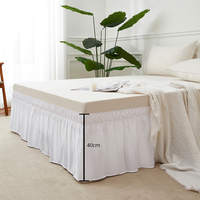 Jupe de lit décorative pour dissimuler la désordre sous le lit, disponible en plusieurs couleurs, approvisionnement direct usine pour la literie domestique et hôtelière
