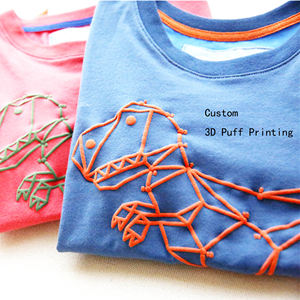 Bán Buôn Tùy Chỉnh Trái Tim Đồ Họa In Ấn Lỏng Lẻo Cổ Tròn T-Shirt Cho Nam Giới Chất Lượng Cao 3D Phun In Bông Quá Khổ Áo Thun - Product Image 3