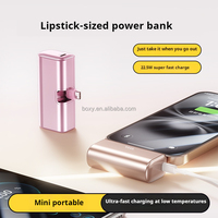 Banco de Energía de Carga Rápida Mini de Nuevo Estilo, 5000 mAh, Cargador Portátil con Enchufe Integrado, Carga por Conexión, Banco de Energía Deslumbrante