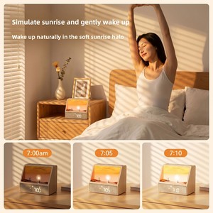 Nouveau <span class=keywords><strong>Réveil</strong></span> Intelligent Simulant l'Aube avec Haut-parleur Bluetooth, Bruit Blanc et Lumière Sonore pour un Sommeil Optimal – Design Moderne - Product Image 2