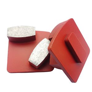 Plaques de meulage diamantées à liaison métallique à 2 segments Redi Lock haute dureté, épaisseur 12 mm, disques abrasifs personnalisables OEM - Product Image 1