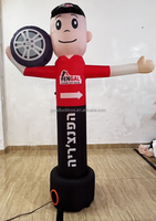 Nouveau Design Tire Shop Promotion Wave Hand Boy Dancer Advertising Displayer Fashion Tire Shape Balloon Tube Man Tire Dancer