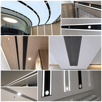 Diffuseur d'air LED linéaire encastré pour plafond suspendu, idéal pour entrepôts et sous-sols