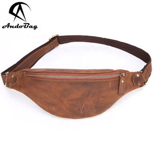 Bolso Bandolera Multifuncional de Cuero Vacuno Genuino de Fábrica Andong para Hombre, Bolso Cruzado de Hombro, Bolso de Cintura para Actividades al Aire Libre - Product Image 1