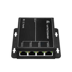 Répéteur/Extendeur PoE Mural Métallique 10/100 Mbps pour Caméra IP Ethernet, 30W, Transmission 100 Mètres, Switch Réseau Standard 1x4 - Product Image 1