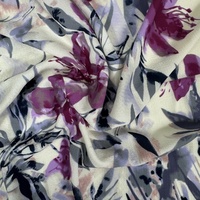 Nouveau design, imprimé floral, tissu en polyester, crêpe, tissu en mousseline de soie, tissu pour robe, léger, jacquard, doux, épais
