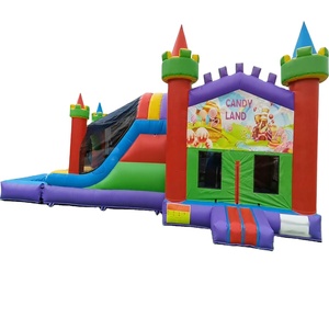 Castillo inflable comercial con tobogán, para fiestas infantiles, tipo Candy Land. - Product Image 1