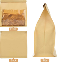 Sachet Doypack en papier kraft et plastique CPP de qualité alimentaire, résistant à l'humidité, réutilisable, avec fermeture auto-adhésive, pour snacks, impression par héliogravure
