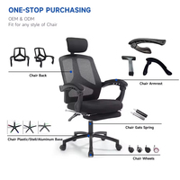 Chaise de bureau réglable de haute qualité, accoudoirs modernes pour jeux, pièces d'accessoires pour joueurs, accoudoirs en PP