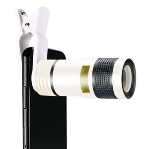 2021 New 2 PCS 12X Telephoto <strong>Telescope</strong> Camera Zoom Mobile Phone External <strong>Lens</strong>(White) - Product Image 1