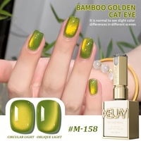 Vernis à ongles gel UV XEIJAYI vert scintillant effet œil de chat, norme européenne, sans TPO, OEM ODM, fournitures en gros pour la peinture des ongles