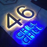 Plaque signalétique personnalisée en métal pour extérieur, chiffres et lettres en acier inoxydable, aluminium, bronze, laiton, pour logo d'entreprise ou enseigne de magasin