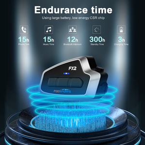 FX2 helm sepeda motor FX2, Headset interkom 3 pengendara 1000M BT Intercomunicador Bluetooth mesh sepeda motor Interphone Moto - Product Image 4