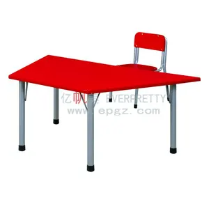 幼儿园儿童桌椅家具，梯形彩色办公桌