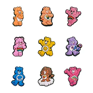 High-Quality Cartoon Bears Style Shoe Charms - Custom Cute Bear Care PVC Rubber Shoe Charms for Kids Gift