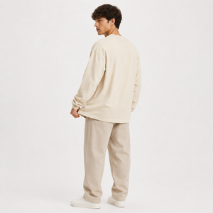 รับผลิตเสื้อยืดแขนยาวผู้ชายไซส์ใหญ่ ผ้าฝ้ายพรีเมียม 300 กรัม แบบ OEM ODM ออกแบบเอง พิมพ์ลาย ขายส่งจำนวนมาก - Product Image 3