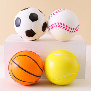 مجموعة من 4 كرات صامتة عالية المرونة من البولي يوريثين، كرات رغوية صغيرة صلبة للعب كرة السلة والبيسبول والتنس وكرة القدم - Product Image 2