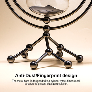 Design a mezza clessidra elegante con supporto in metallo, moderna decorazione per la casa, scrivania da ufficio - Product Image 4