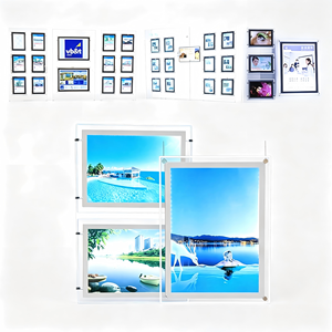 Boîte à lumière LED A4 en cristal, portable, écran publicitaire carré remplaçable avec acrylique écologique durable, ODM - Product Image 1