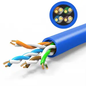 Cable Cat5e UTP de 305m, caja de línea de comunicación de red Ethernet Cat 5e, 24 awg OFC, Cable de Internet de cobre de PVC, precio Cat5e