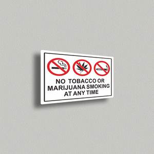 禁煙環境を指揮するたばこやマリファナの喫煙サインはありません - Product Image 3