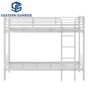 Estructura de Cama Literas Doble de Metal Azul Vibrante, Diseño de Base de Rejilla, para Uso en Dormitorios y Hogares, Construcción de Acero Resistente - Product Image 4