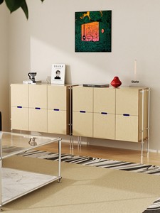 Credenza in Legno Massello, Mobile Basso Stile Bauhaus per Sala da Pranzo, Ingresso e Corridoio - Product Image 4