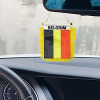 Logo imprimé personnalisé pas cher rétroviseur voiture SUV camion Baseball fanion drapeau équipe de football Triangle fanion drapeaux
