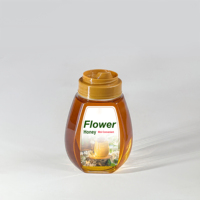 Botella de Plástico para Miel sin BPA con Tapas, Tarro de Miel Transparente para Alimentos, 300g 500g 1000g, Botellas Cilíndricas de Plástico para Alimentos
