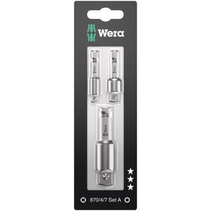 WERA - 05073200001 Juego de adaptadores (3 piezas) (embalaje de autoservicio)-EAN 4013288139115 INSERTOS PARA PUNTAS DE ATORNILLADO - Product Image 1