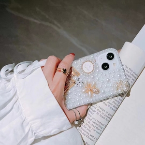 เคสเพชรสำหรับ iPhone 12 13 11 Pro Max XR X,เคสขวดน้ำหอมมุกประดับพลอยเทียมหรูหราแฟชั่นสำหรับเด็กผู้หญิง - Product Image 6