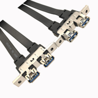 Slimline Cable PCI-E Ultraport SAS Motherboard Header IDC 20pin a Dual USB3.0 Cable DE DATOS DE EXTENSIÓN Flat Pc Motherboard Cable
