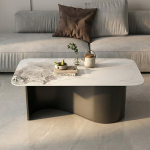 Table à thé en fer minimaliste moderne pour salon, table d'appoint en verre de luxe léger, design épuré, ornements de jardin - Product Image 5