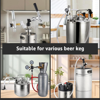 Raccords de fût à verrouillage à bille, connecteurs de fût à bière Corny avec filetage MFL en acier inoxydable 5/16\" et 1/4\", écrous pivotants pour brassage à domicile
