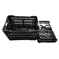 Caisse en plastique pliable et empilable pour le stockage de bouteilles, 24, 26, 50 quarts, résistante, en maille, pour la vente