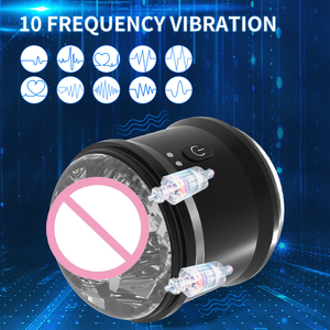 Godet Masturbateur TPE Vibrant Puissant pour Hommes avec Succion et Soufflage Automatiques, Conception à Extrémité Ouverte, Sac MY-0270 367g - Product Image 3