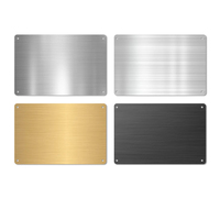 Plaques nominatives vierges en métal personnalisées pour le personnel de magasin, gravées sur mesure, en acier inoxydable/cuivre/laiton/aluminium, vente en gros