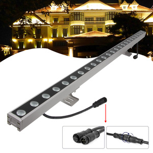IP65 không thấm nước chiếu sáng ngoài trời 18W/24W Pixel Bar LED Tường máy giặt rửa ánh sáng nhôm 90 80 thân đèn nhôm + kính cường lực - Product Image 5