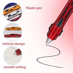 Stylo multifonctionnel amusant pour enfants, en plastique, encre bleue 1,0 mm, motif voiture de course sportive mignonne et kawaii, idéal pour l'écriture et les cadeaux de papeterie de bureau. - Product Image 4