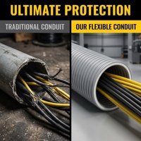 Tubería Eléctrica Metálica para Cables, Manguera de Acero Galvanizado con Recubrimiento de PVC, Conducto Flexible Hermético para Líquidos, Venta al Por Mayor de Fábrica