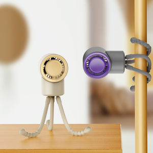 2025 популярный Модернизированный вентилятор в форме осьминога для детской коляски с регулируемым направлением штатив ручной вентилятор воздушного охлаждения 1200 мАч перезаряжаемый - Product Image 1