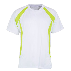 เสื้อยืดคอกลมแขนสั้นทรงสปอร์ตผ้าถักน้ำหนัก 300 กรัม ระบายอากาศ ป้องกันรังสียูวี ดีไซน์ทันสมัยสีสันสดใสแบบคัลเลอร์บล็อก - Product Image 1