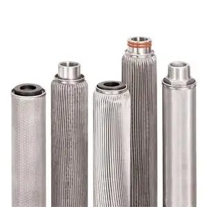 TS Filter Pasokan [10 "Filter Leiman] Suhu Tinggi Stainless Steel Silinder Logam Cartridge Filter untuk Cairan Filtrasi