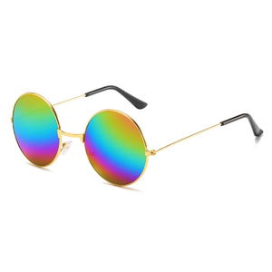 Conjunto de <span class=keywords><strong>Disfraz</strong></span> <span class=keywords><strong>Disco</strong></span> Años 60 PESENAR: Gafas de Sol Redondas Arcoíris y Peluca <span class=keywords><strong>Afro</strong></span> Negra - Perfecto para Fiestas Temáticas Retro - Product Image 2